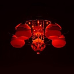 Zdalne sterowanie 5 światłami z niebiesko-czerwonymi nowoczesnymi lampami sufitowymi do montażu natynkowego