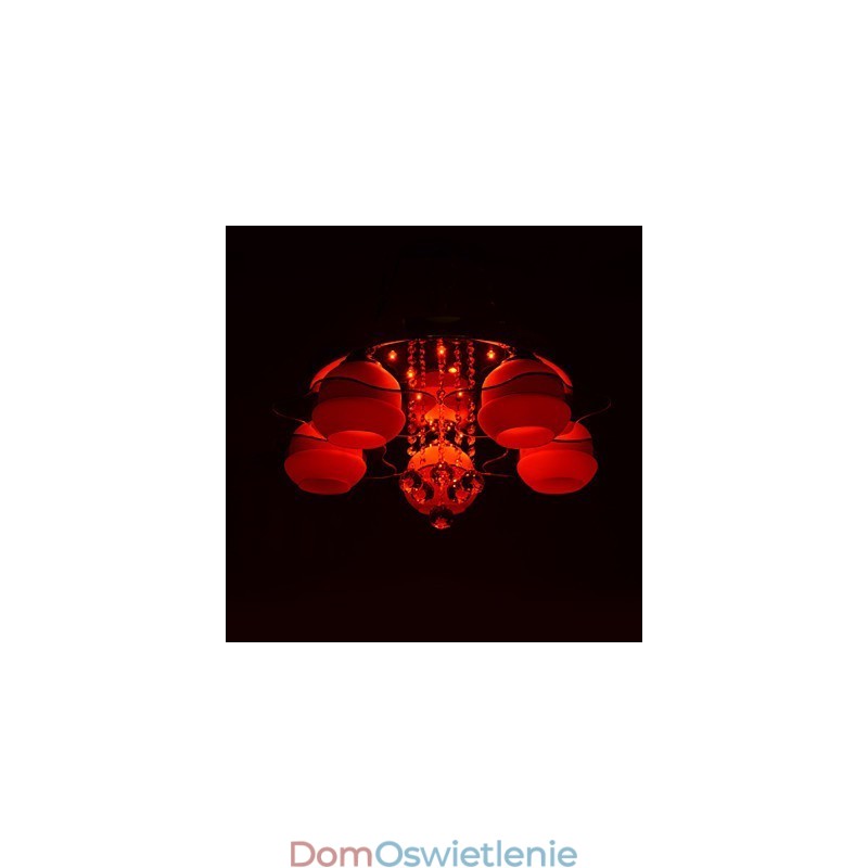 Zdalne sterowanie 5 światłami z niebiesko-czerwonymi nowoczesnymi lampami sufitowymi do montażu natynkowego