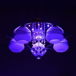 Zdalne sterowanie 5 światłami z niebiesko-czerwonymi nowoczesnymi lampami sufitowymi do montażu natynkowego