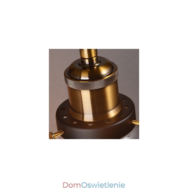 Kinkiet retro z kloszem ze szkła kwiatowego i metalowym uchwytem
