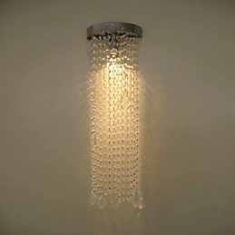 50W MR16 Chromowana lampa ścienna z łańcuchami kryształowymi
