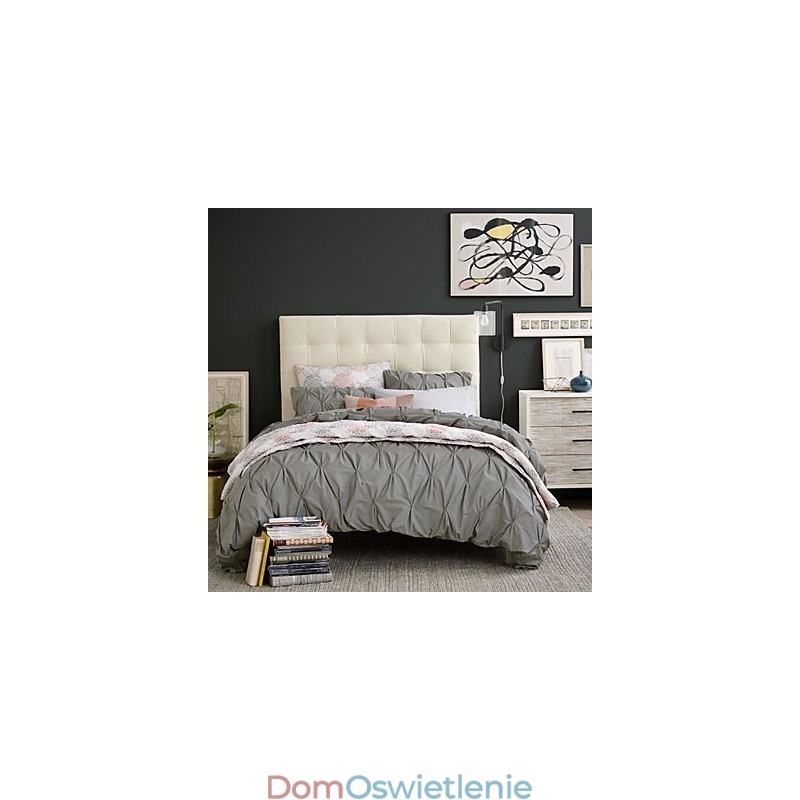 Nowoczesna lampa ścienna z kloszem w kształcie bębna szklanego