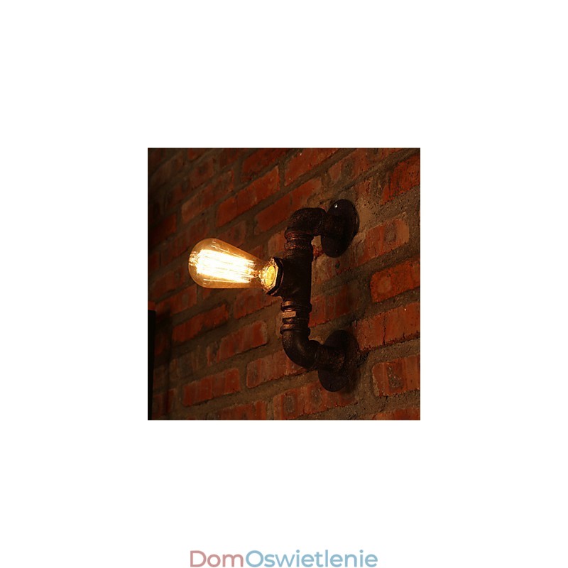 Kinkiety ścienne retro w stylu mini rustykalnym, domek metalowy