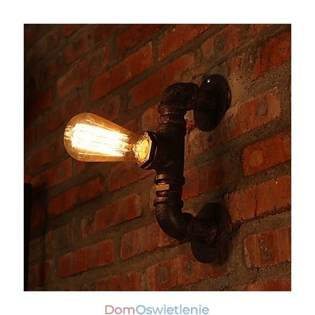 Kinkiety ścienne retro w stylu mini rustykalnym, domek metalowy Kinkiety ścienne retro w stylu mini rustykalnym, domek metalowy