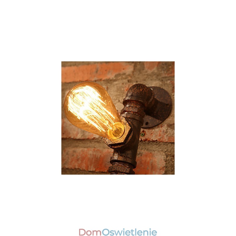Kinkiety ścienne retro w stylu mini rustykalnym, domek metalowy
