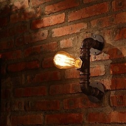 Kinkiety ścienne retro w stylu mini rustykalnym, domek metalowy