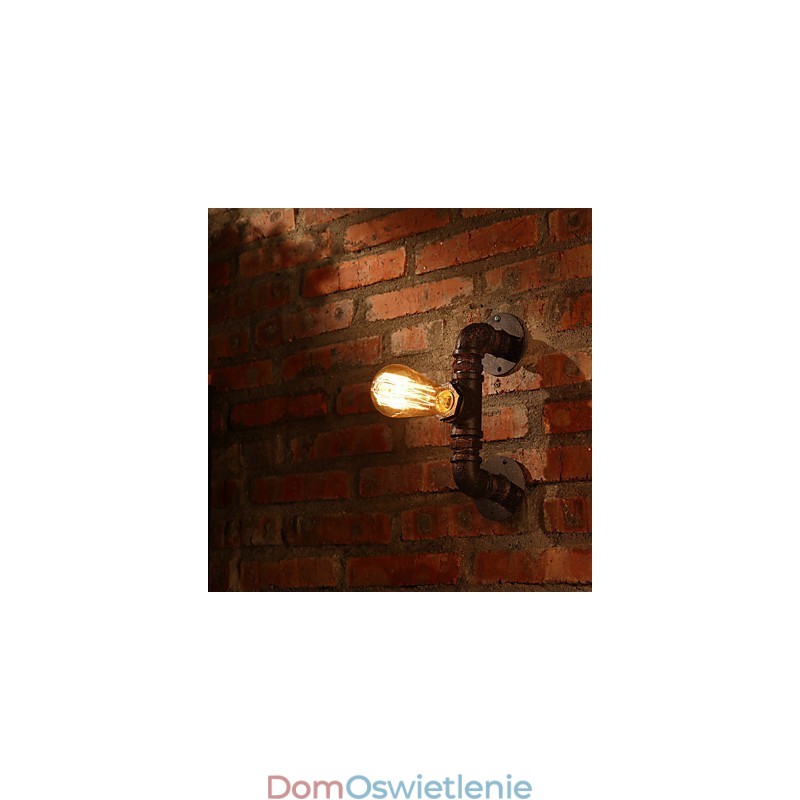 Kinkiety ścienne retro w stylu mini rustykalnym, domek metalowy