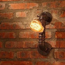 Kinkiety ścienne retro w stylu mini rustykalnym, domek metalowy