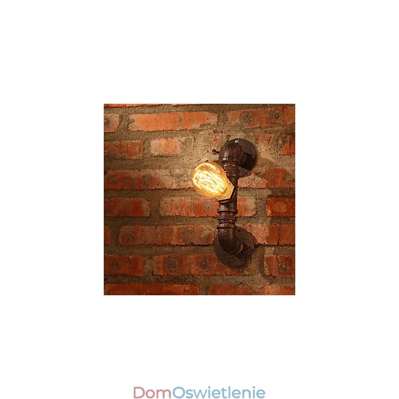 Kinkiety ścienne retro w stylu mini rustykalnym, domek metalowy