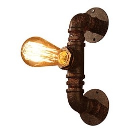Kinkiety ścienne retro w stylu mini rustykalnym, domek metalowy