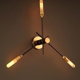 Amerykański kreatywny loft przywracający starożytne sposoby to lampy ścienne w magazynie