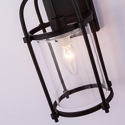 Kreatywne lampy w stylu industrialnym, lampy ścienne w stylu Ameryki Północnej z żarówką Edisona w kształcie fletu w środku, dekoracyjne światła barowe