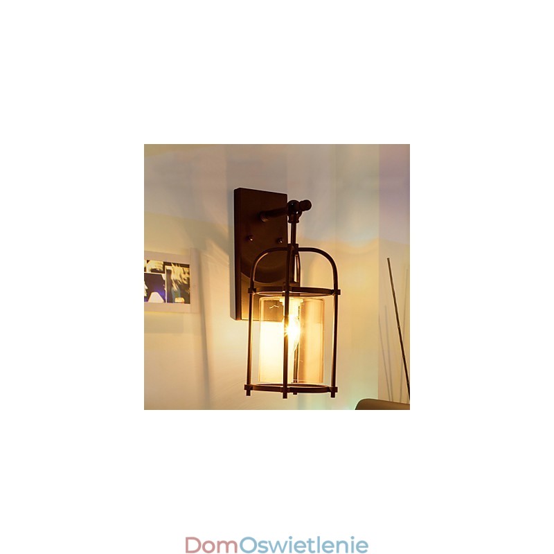 Kreatywne lampy w stylu industrialnym, lampy ścienne w stylu Ameryki Północnej z żarówką Edisona w kształcie fletu w środku, dekoracyjne światła barowe
