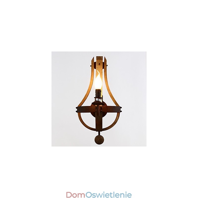 Kinkiety ścienne w stylu miniaturowym Rustykalny domek Drewniany bambus