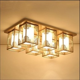 Lampy w stylu chińskim, oświetlenie sufitowe z żelaza, atmosfera