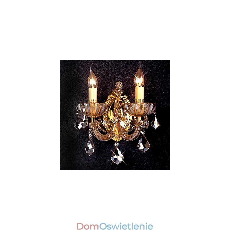 Elegancka kryształowa lampa ścienna z 2 światłami