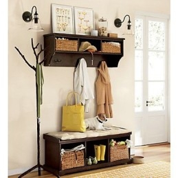 Inspirowana naturą lampa ścienna z żelaza z przezroczystym szklanym kloszem