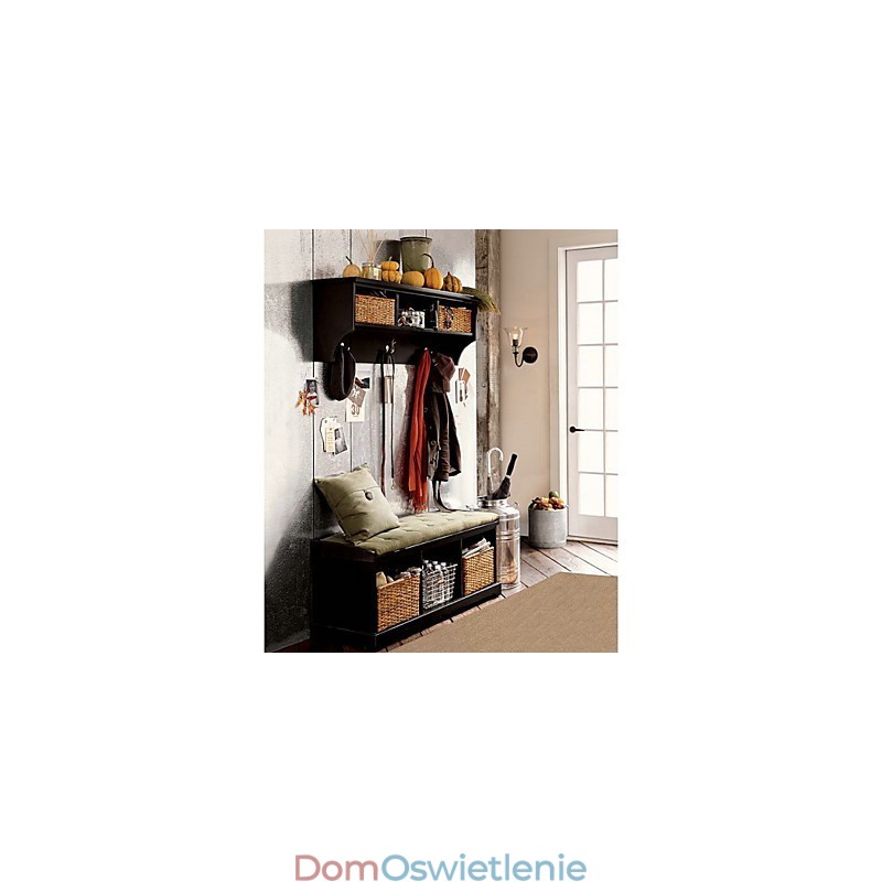 Inspirowana naturą lampa ścienna z żelaza z przezroczystym szklanym kloszem