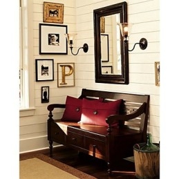 Inspirowana naturą lampa ścienna z żelaza z przezroczystym szklanym kloszem