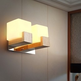 Kinkiety Mini Styl Nowoczesny Współczesny Drewno Bambus