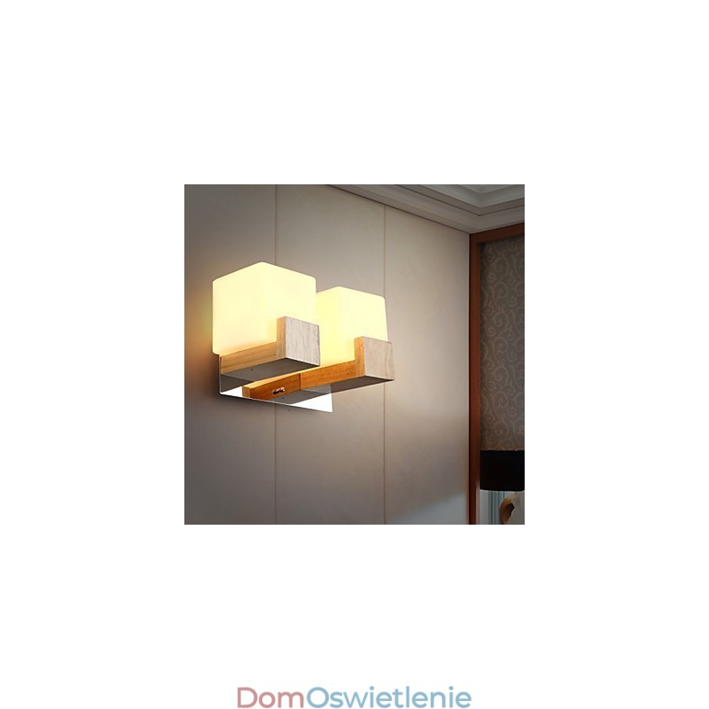 Kinkiety Mini Styl Nowoczesny Współczesny Drewno Bambus