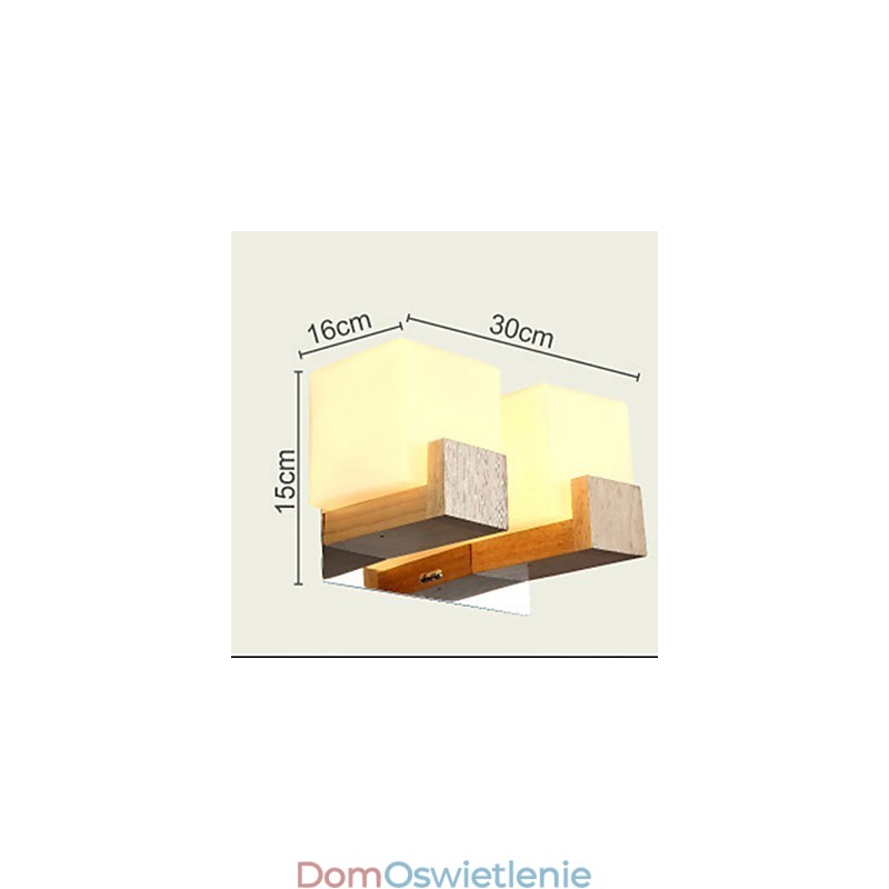 Kinkiety Mini Styl Nowoczesny Współczesny Drewno Bambus