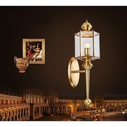 Lampa ogrodowa Pełna miedziana lampa zewnętrzna lampa wodoodporna lampa B
