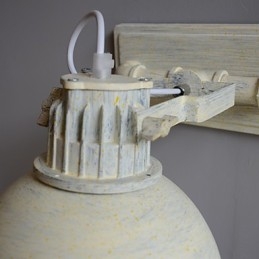 Zupełnie nowa nostalgiczna lampa ścienna w stylu vintage z żelaza w stylu loftowym na balkon w Europie Północnej, kute lampy ścienne z żelaza