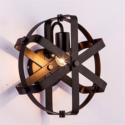 Nowy styl vintage industrialny okrągły kinkiet balkon loft wejście korytarz sypialnia lampa ścienna