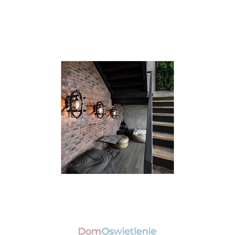 Nowy styl vintage industrialny okrągły kinkiet balkon loft wejście korytarz sypialnia lampa ścienna