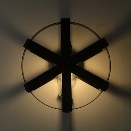 Nowy styl vintage industrialny okrągły kinkiet balkon loft wejście korytarz sypialnia lampa ścienna