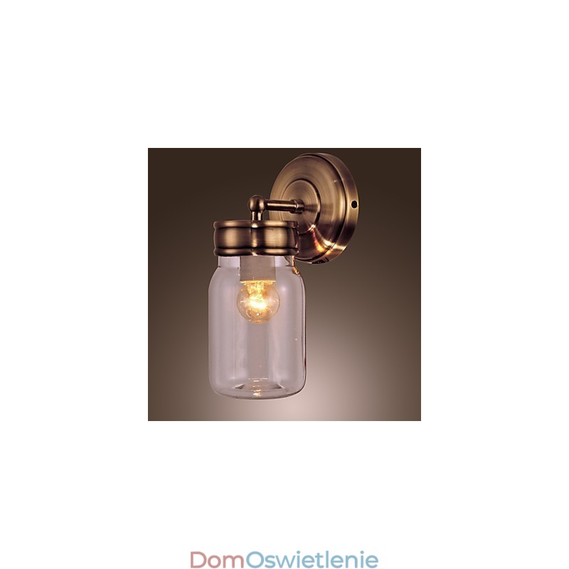 Rustykalna lampa ścienna w kształcie butelki