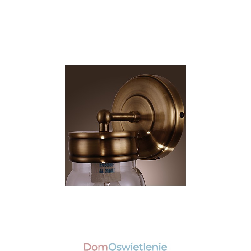Rustykalna lampa ścienna w kształcie butelki