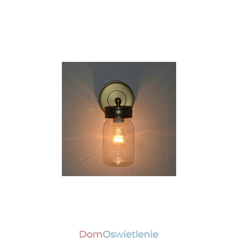 Rustykalna lampa ścienna w kształcie butelki