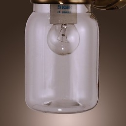 Rustykalna lampa ścienna w kształcie butelki