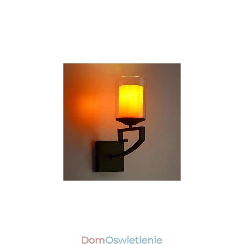 Retro Szkło Prosta Pojedyncza Głowica Lampy Ścienne Światło Kinkiety Ścienne Kryształowe Nowoczesne Współczesne Metalowe