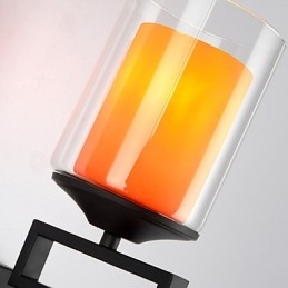 Retro Szkło Prosta Pojedyncza Głowica Lampy Ścienne Światło Kinkiety Ścienne Kryształowe Nowoczesne Współczesne Metalowe