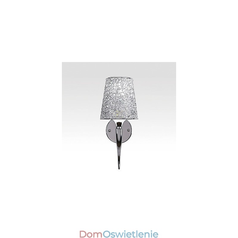 Srebrna lampka nocna do czytania na ścianie, lampa wisząca, tło lustrzane