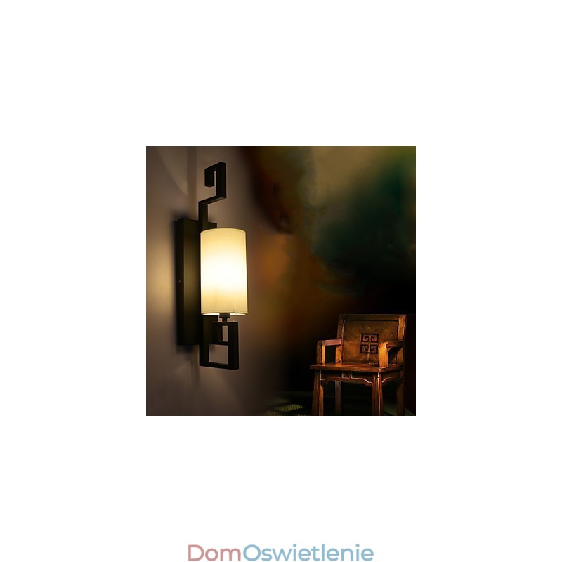 Nowoczesny amerykański styl antyczna lampa salon sypialnia pokoje hotelowe biała tkanina lampa ścienna