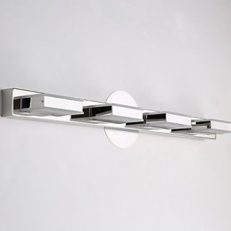 Lampa Lustrzana Kwadratowa Stal Nierdzewna I Akryl