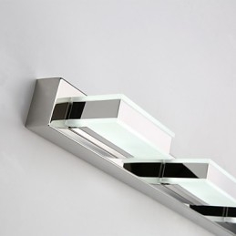 Lampa Lustrzana Kwadratowa Stal Nierdzewna I Akryl