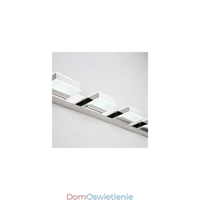 Lampa Lustrzana Kwadratowa Stal Nierdzewna I Akryl