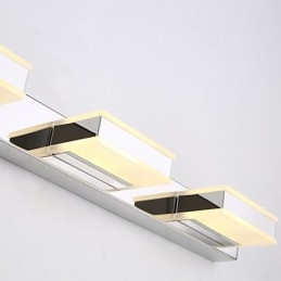 Lampa Lustrzana Kwadratowa Stal Nierdzewna I Akryl
