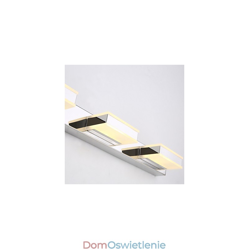 Lampa Lustrzana Kwadratowa Stal Nierdzewna I Akryl
