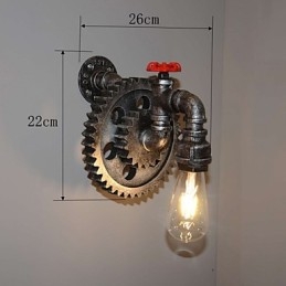 Kreatywny Żelazny Bar Restauracja Bar Alejka Ścienna Lampa Ścienna Loft Industrial Gear Osobowość Do Zrobienia Stare Rury Wodne