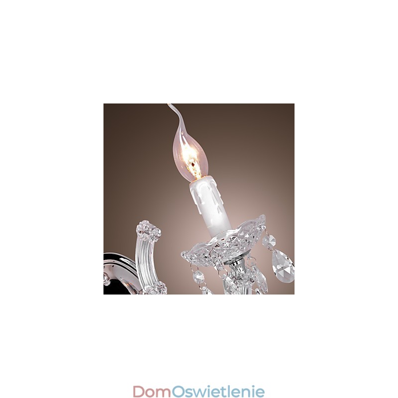 Elegancka kryształowa lampa ścienna z 2 światłami