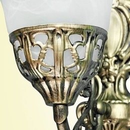 Europejskie lampy ścienne Metalowe materiały powłokowe Brązowe oświetlenie z lustrem przednim do salonu Lampa balkonowa