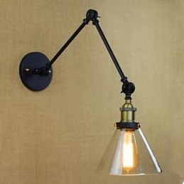 Głupi Czarny Przywracanie Starożytnych Dróg Wiejska Restauracja Kawiarnia Dekoracja Szklana Lampa Ścienna