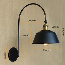 Amerykańska Krajowa LOFT Przemysłowa Maszyna Światło Wiatr Retro Willa Nostalgiczna Jadalnia Żelazna Dekoracyjna Lampa Ścienna