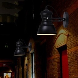 Kinkiety ścienne Art Deco Lampa Industrialna Żelazna Tablica Ścienna Loft